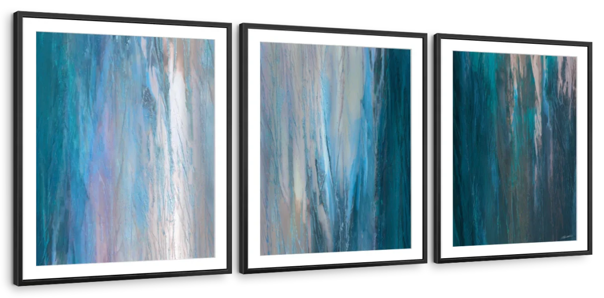 Frendorf | Fallende Blaue Wandkunst