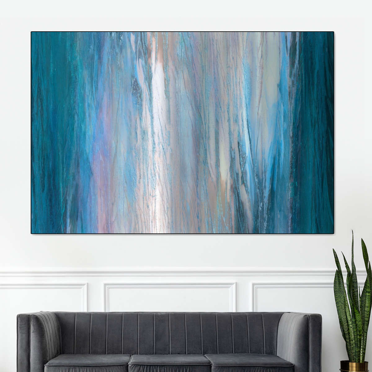 Frendorf | Fallende Blaue Wandkunst