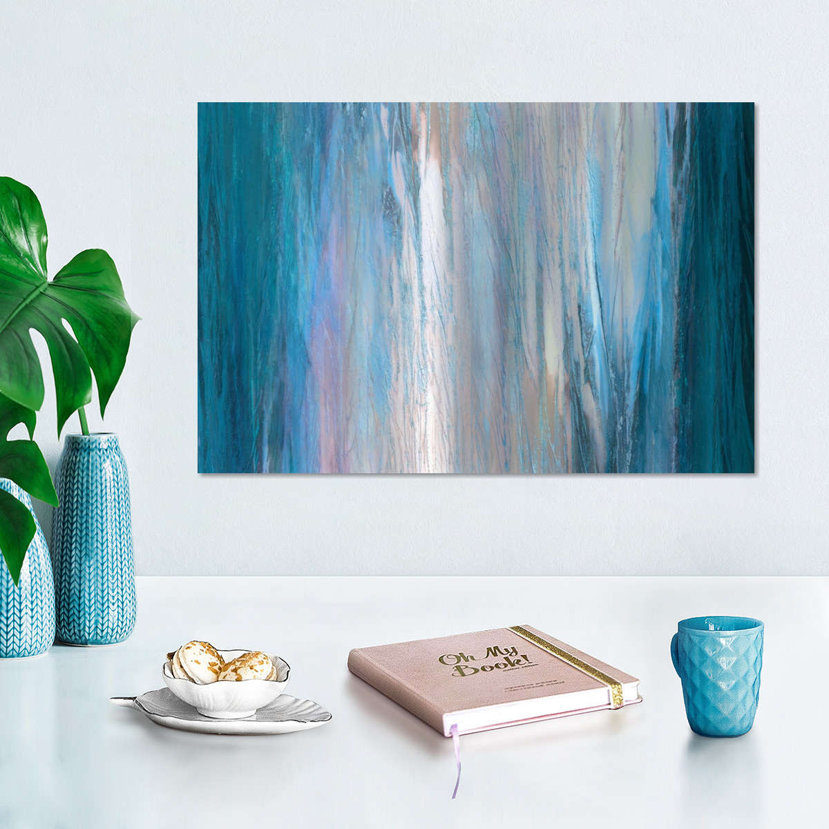 Frendorf | Fallende Blaue Wandkunst
