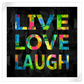 Frendorf | Live Love Laugh Farbe Auf Schwarze Wandkunst