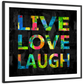 Frendorf | Live Love Laugh Farbe Auf Schwarze Wandkunst