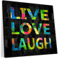 Frendorf | Live Love Laugh Farbe Auf Schwarze Wandkunst