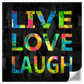 Frendorf | Live Love Laugh Farbe Auf Schwarze Wandkunst