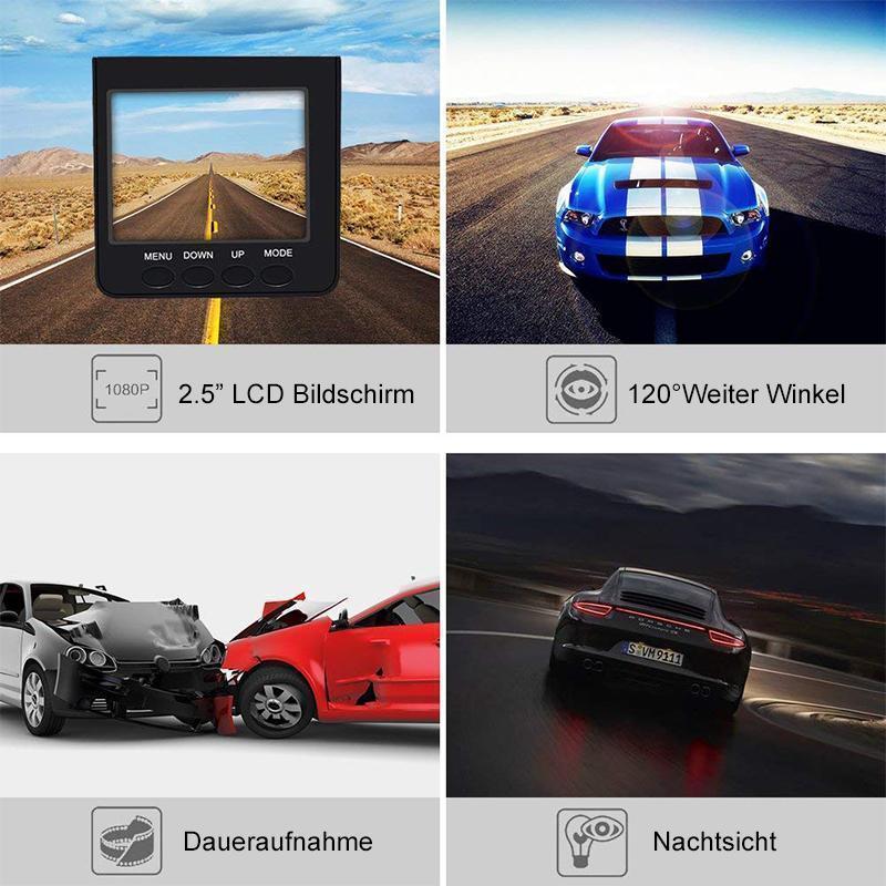 Frendorf | Auto-DVR, Dashboard-Kamera, Autorecorder / Verkehrs-Dashboard-Camcorder-Loop-Aufnahme-Keine Karte