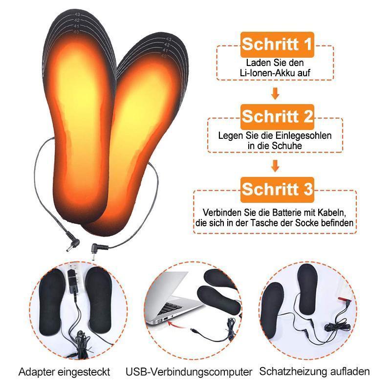 USB-beheizte Einlegesohlen-Fußwärmer
