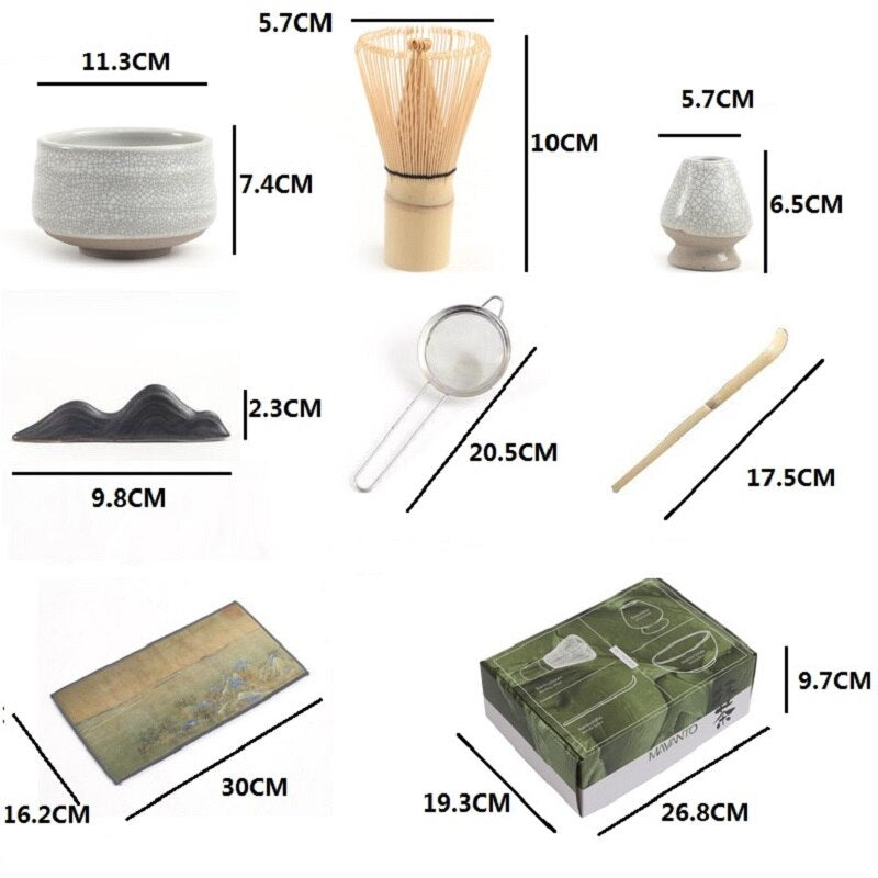 4-7 Stück Handgemachtes Zuhause Einfach Reinigbares Matcha Tee Set Werkzeug Ständer Kit Schüssel Schneebesen Schaufel Geschenk Zeremonie Traditionelles Japanisches Zubehör