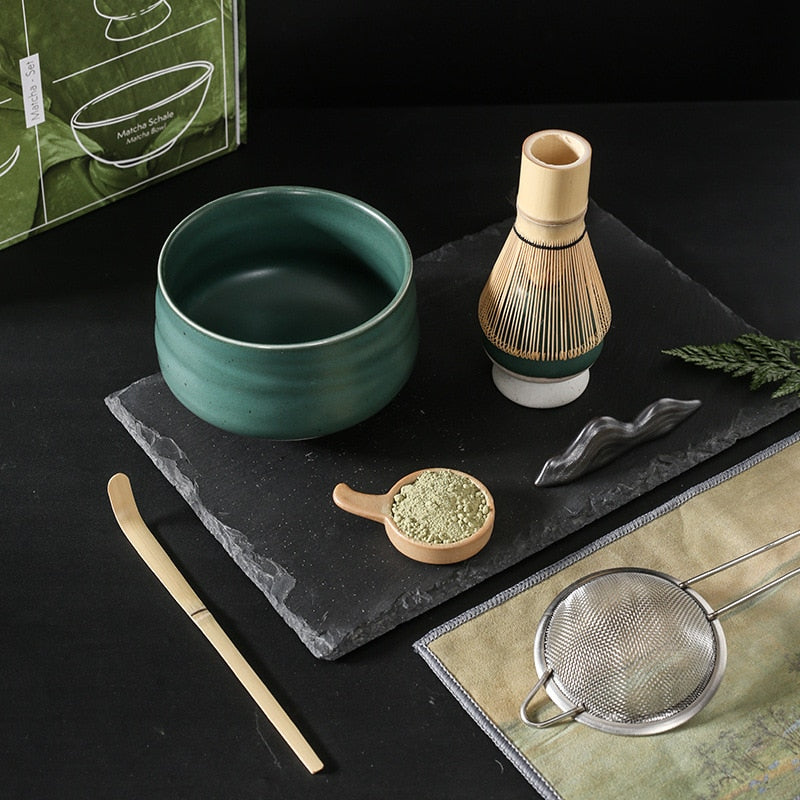 4-7 Stück Handgemachtes Zuhause Einfach Reinigbares Matcha Tee Set Werkzeug Ständer Kit Schüssel Schneebesen Schaufel Geschenk Zeremonie Traditionelles Japanisches Zubehör