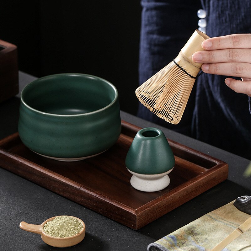 4-7 Stück Handgemachtes Zuhause Einfach Reinigbares Matcha Tee Set Werkzeug Ständer Kit Schüssel Schneebesen Schaufel Geschenk Zeremonie Traditionelles Japanisches Zubehör