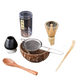 4-7 Stück Handgemacht Zuhause Einfach zu reinigen Kokosnuss Matcha Tee Set Werkzeug Ständer Kit Schüssel Schneebesen Schaufel Geburtstagsgeschenk Zeremonie Küchenbedarf