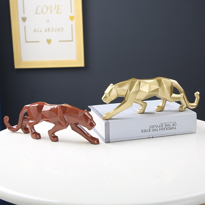 4 Farben Geometrisch Leopard Modern Abstrakt Statuen und Skulpturen Tierfiguren für Innenraumdekoration Ornamente Handwerke Geschenke