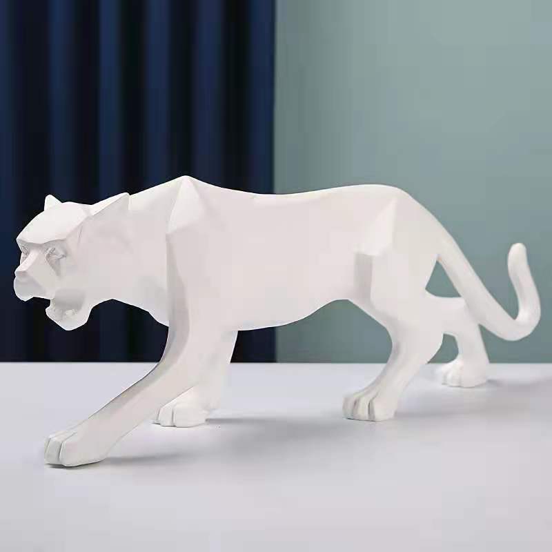 4 Farben Geometrisch Leopard Modern Abstrakt Statuen und Skulpturen Tierfiguren für Innenraumdekoration Ornamente Handwerke Geschenke