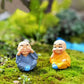 4-teiliges Set von kleinen Mönch Harz Handwerken Mikro-Landschaft DIY Ornamente Blumentopf Garten Dekoration Buddhistische Mönch Miniatur