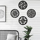 4 Teile schwarze Holz Wanddekoration Bauernhaus Wandkunst Dekoration hohl geschnitztes Design für Wohnzimmer Schlafzimmer Büro Küchen Dekoration