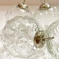 4" Klare Glas Ballornamente Set von 3