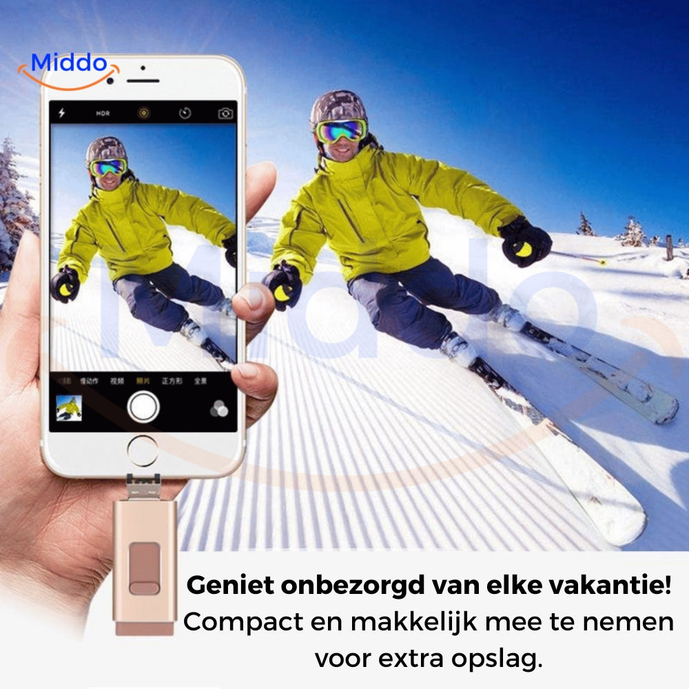 Frendorf | mehr ein volles Mobil mit unserem 4 in 1 Flashdrive. Dieser passt auf jedes Gerät!