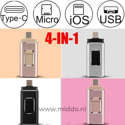 Frendorf | mehr ein volles Mobil mit unserem 4 in 1 Flashdrive. Dieser passt auf jedes Gerät!