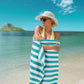 Frendorf | 4er-Pack: 30" x 60" Ultra-weiche 100% Baumwolle Streifen Pool Cabana Hotel Strandtücher