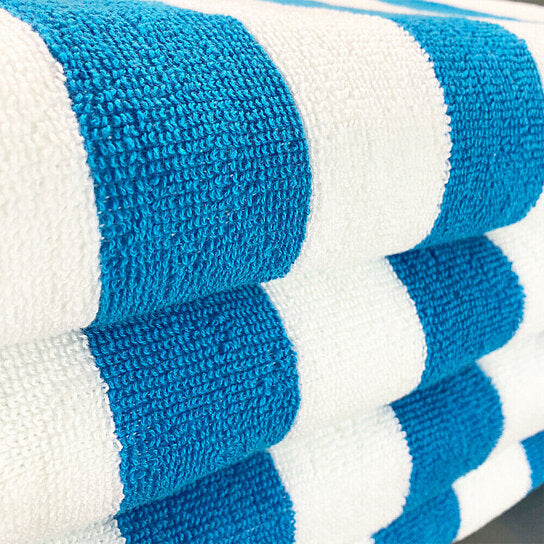 Frendorf | 4er-Pack: 30" x 60" Ultra-weiche 100% Baumwolle Streifen Pool Cabana Hotel Strandtücher
