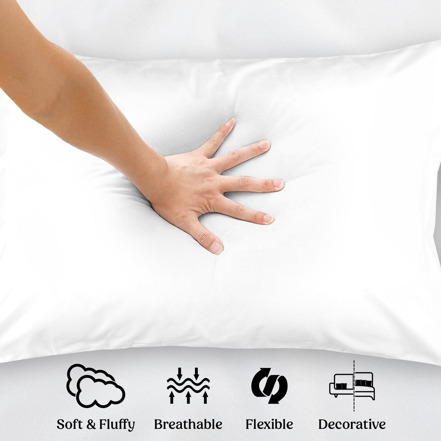 Frendorf | 4er-Pack: Dekorative Wurfkissen Bett Sofa Couch Kissen Set Rückprallkissen