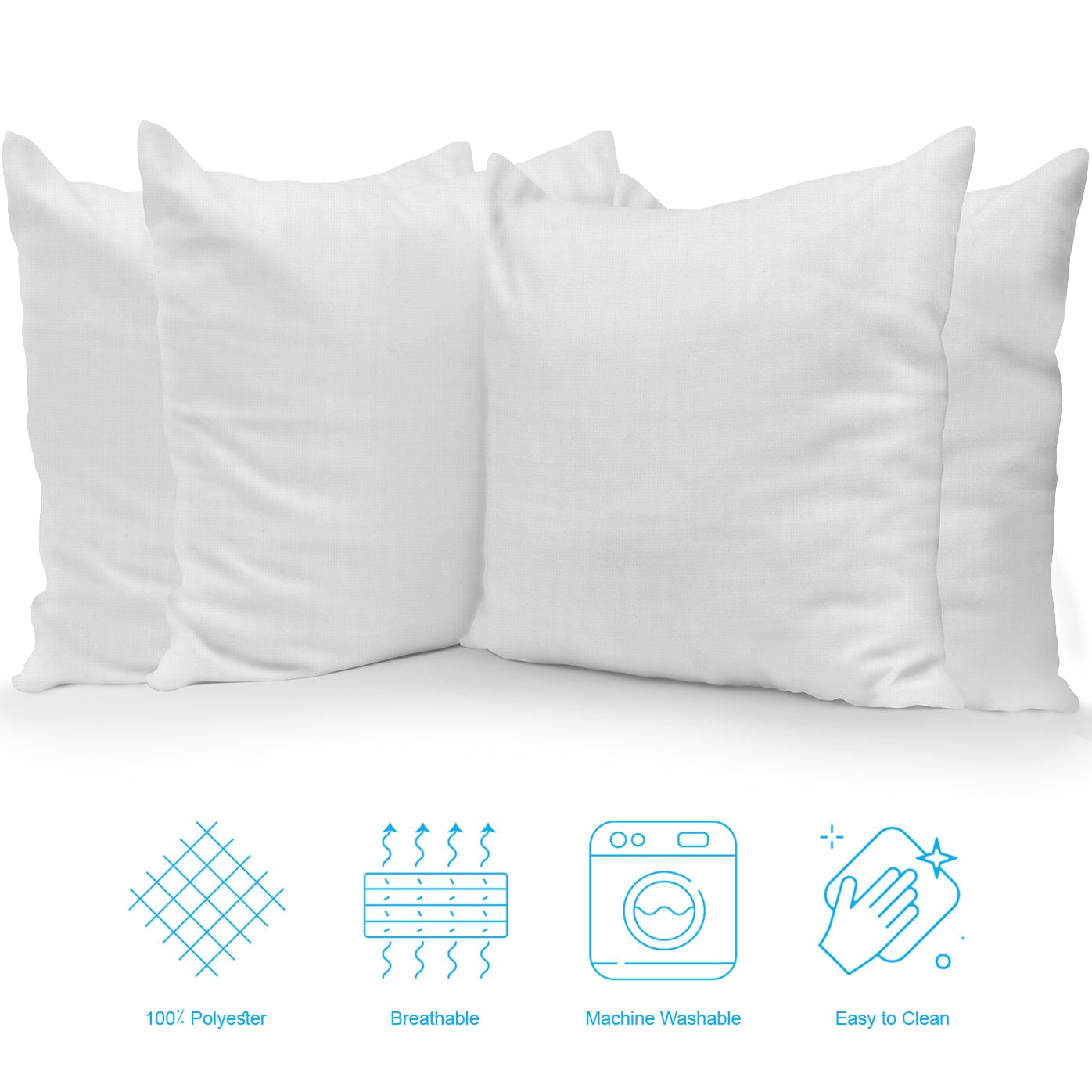 Frendorf | 4er-Pack: Dekorative Wurfkissen Bett Sofa Couch Kissen Set Rückprallkissen