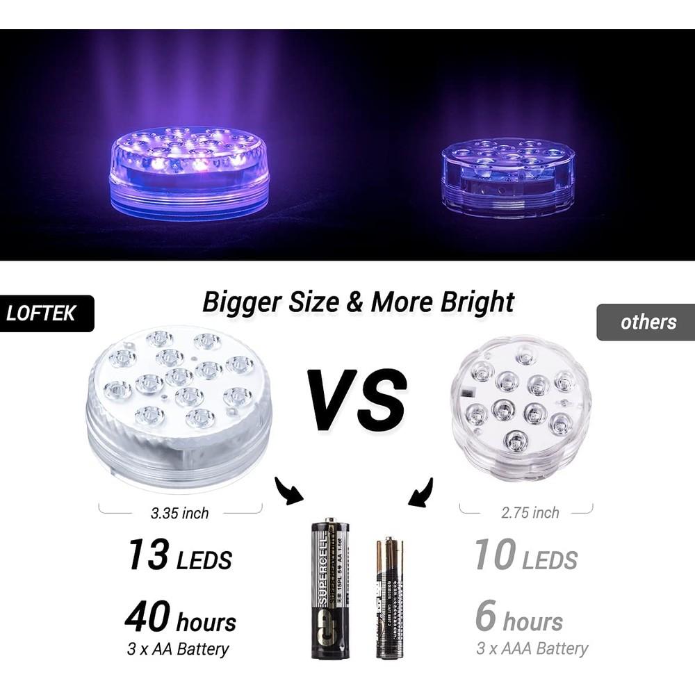 Frendorf | 4-Pack: Dekorative wasserdichte batteriebetriebenen LED-Leuchten - 16 wechselnde Farben