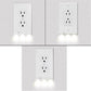 Frendorf | 4er-Pack: LED Nachtlicht Steckdosenabdeckung - Verschiedene Stile