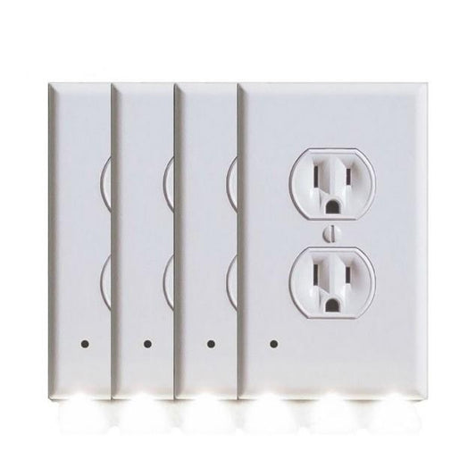 Frendorf | 4er-Pack: LED Nachtlicht Steckdosenabdeckung - Verschiedene Stile