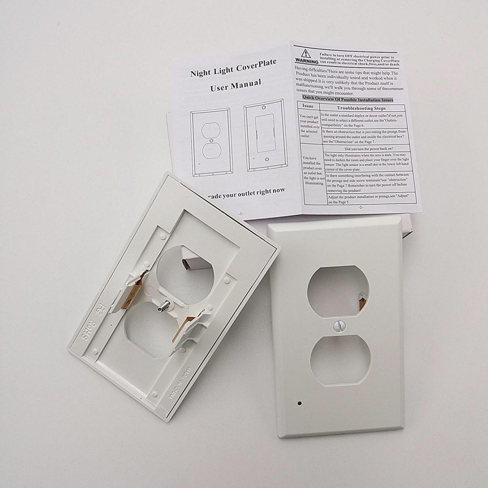 Frendorf | 4er-Pack: LED Nachtlicht Steckdosenabdeckung - Verschiedene Stile