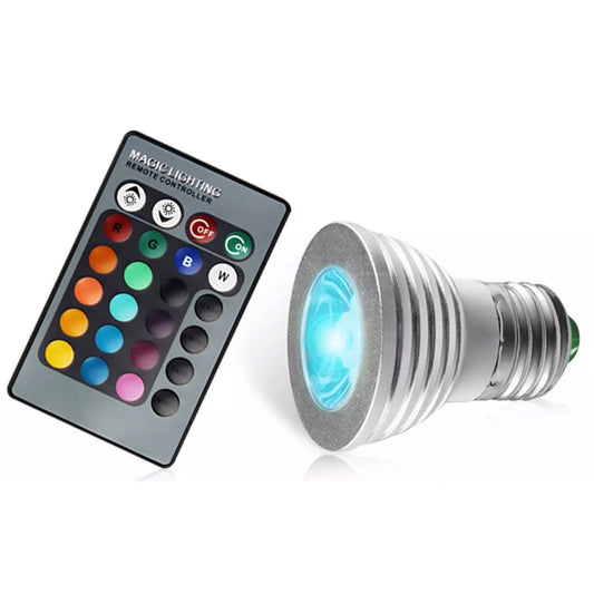 Frendorf | 4er-Pack: Magic Light LED-Lampe (E27 3W) mit Fernbedienung - 16 Farben