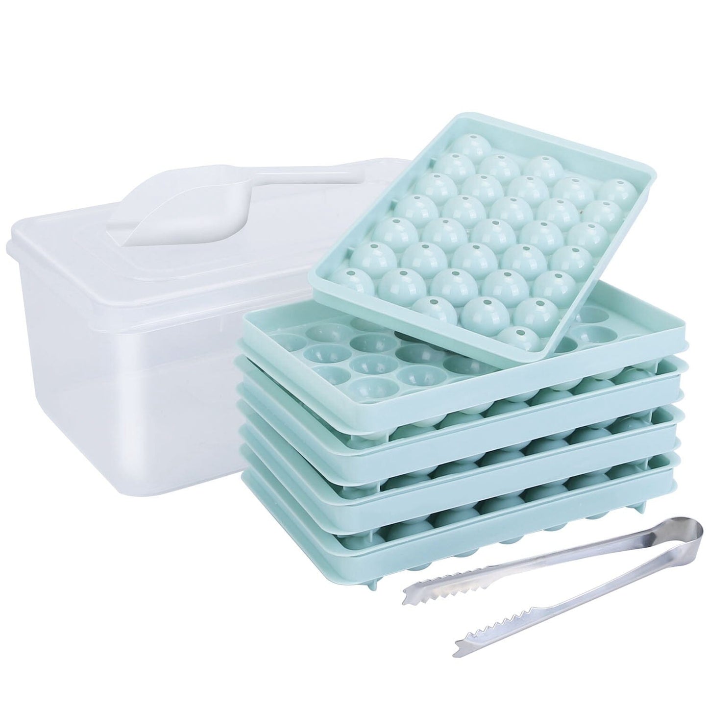 Frendorf | 4er-Pack: Kleine Eiswürfelschalenform mit Deckel