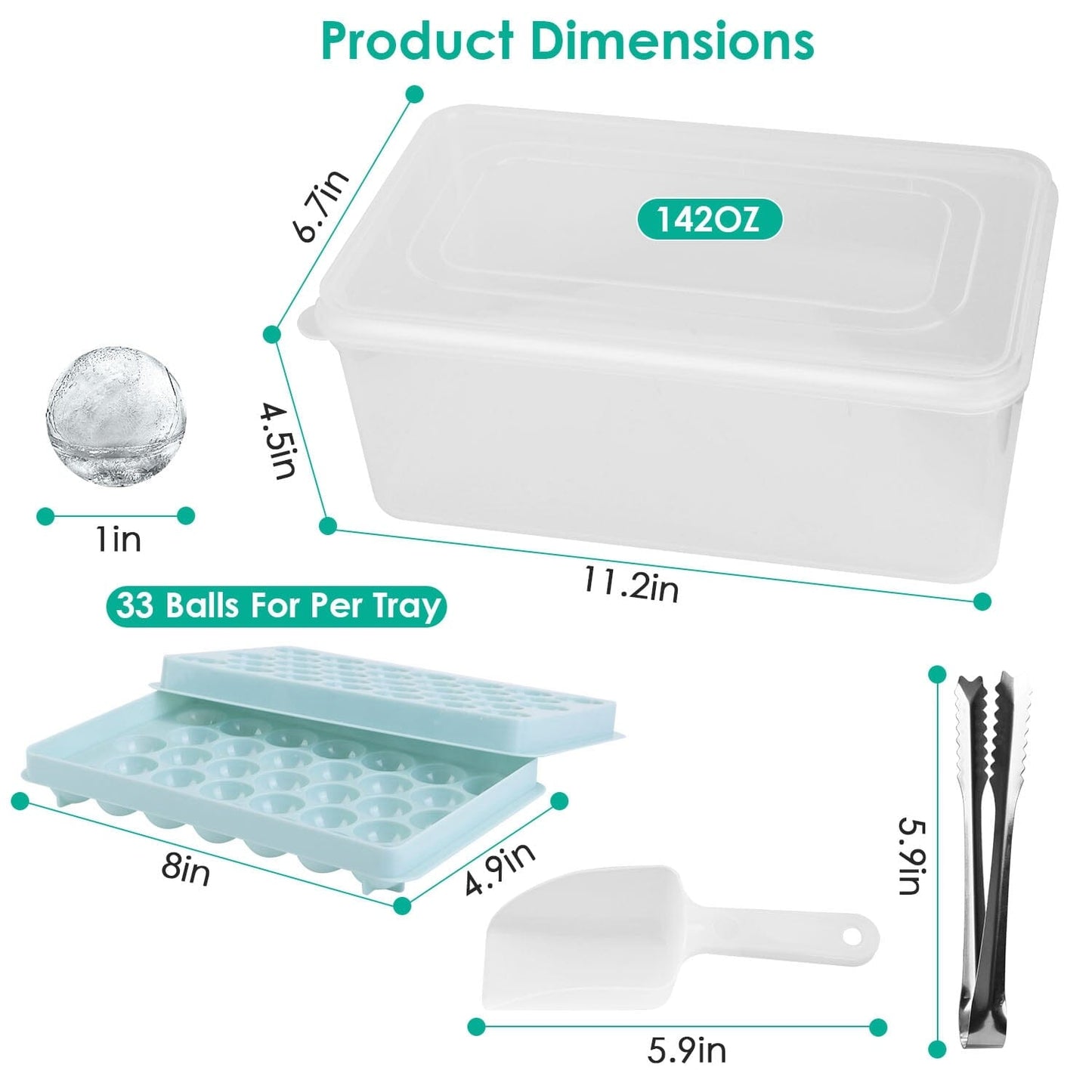 Frendorf | 4er-Pack: Kleine Eiswürfelschalenform mit Deckel