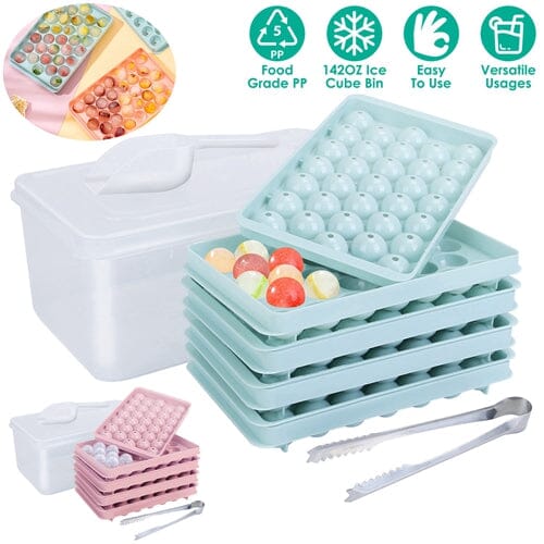 Frendorf | 4er-Pack: Kleine Eiswürfelschalenform mit Deckel