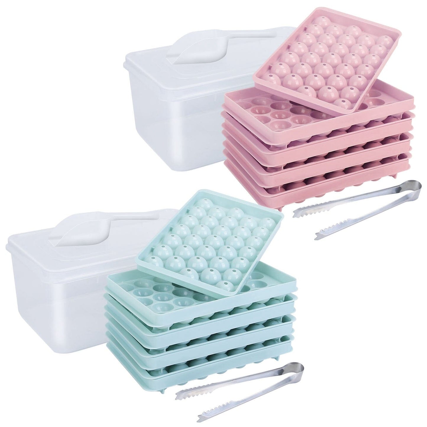 Frendorf | 4er-Pack: Kleine Eiswürfelschalenform mit Deckel