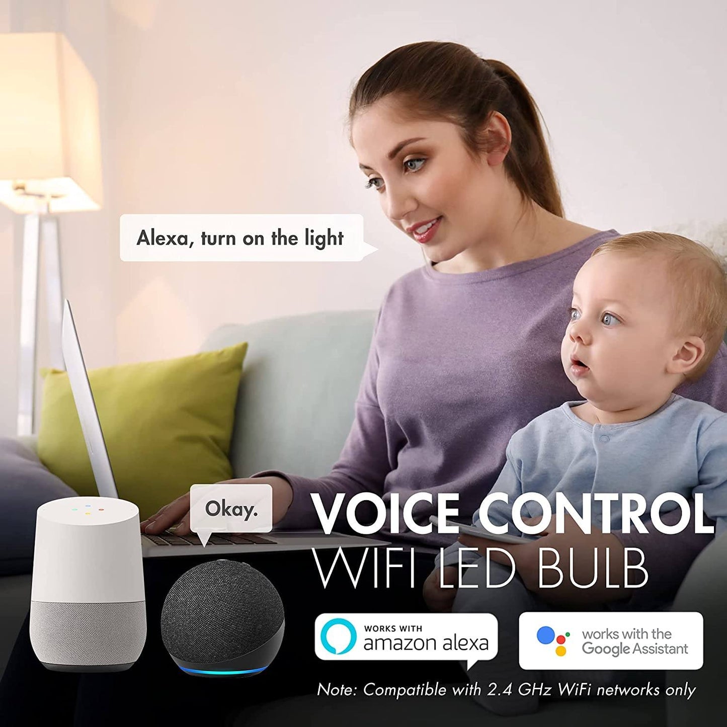 Frendorf | 4-Pack: Smart WiFi LED-Lampe mit weißem und farbwechselndem Lichtbulb