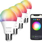 Frendorf | 4-Pack: Smart WiFi LED-Lampe mit weißem und farbwechselndem Lichtbulb