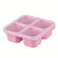 Frendorf | 4-Pack: Snackbehälter mit 4 Fächern, unterteilte Bento-Lunchbox mit transparenten Deckeln