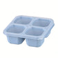 Frendorf | 4-Pack: Snackbehälter mit 4 Fächern, unterteilte Bento-Lunchbox mit transparenten Deckeln