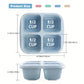Frendorf | 4-Pack: Snackbehälter mit 4 Fächern, unterteilte Bento-Lunchbox mit transparenten Deckeln