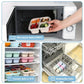 Frendorf | 4-Pack: Snackbehälter mit 4 Fächern, unterteilte Bento-Lunchbox mit transparenten Deckeln