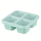 Frendorf | 4-Pack: Snackbehälter mit 4 Fächern, unterteilte Bento-Lunchbox mit transparenten Deckeln