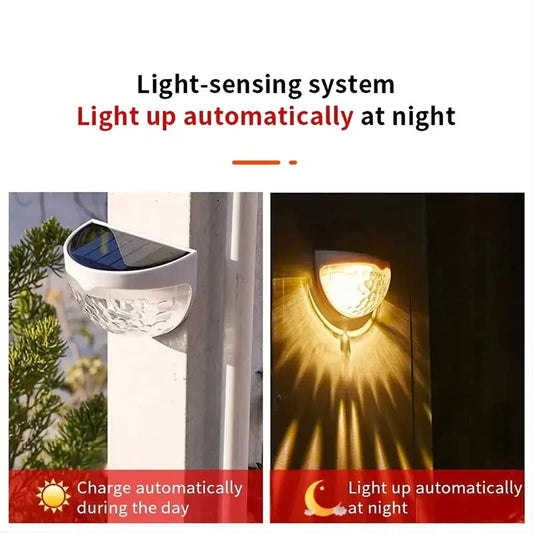 Frendorf | 4er-Pack: Solarzaunlichter Solar-Decklichter