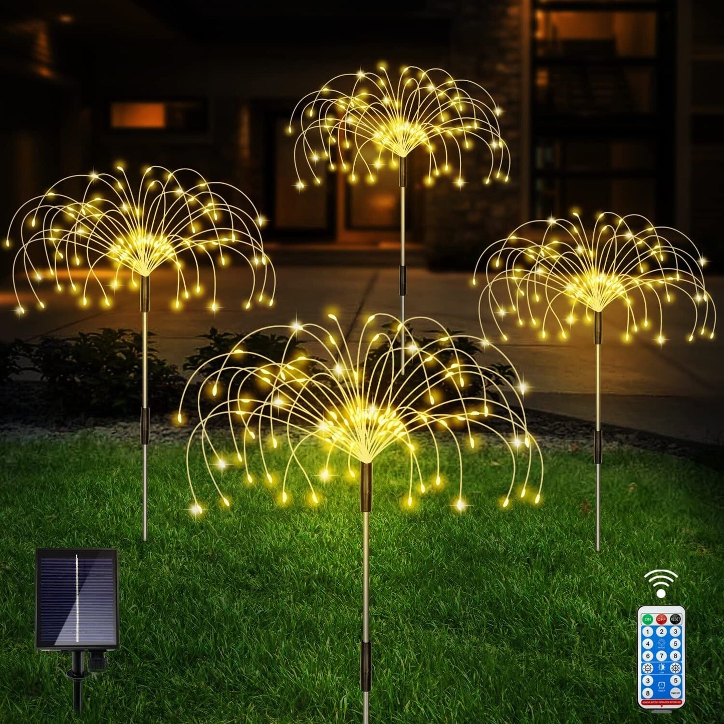Frendorf | 4er-Pack: Solarleuchten Außen, Warmweiß Gartenlichter