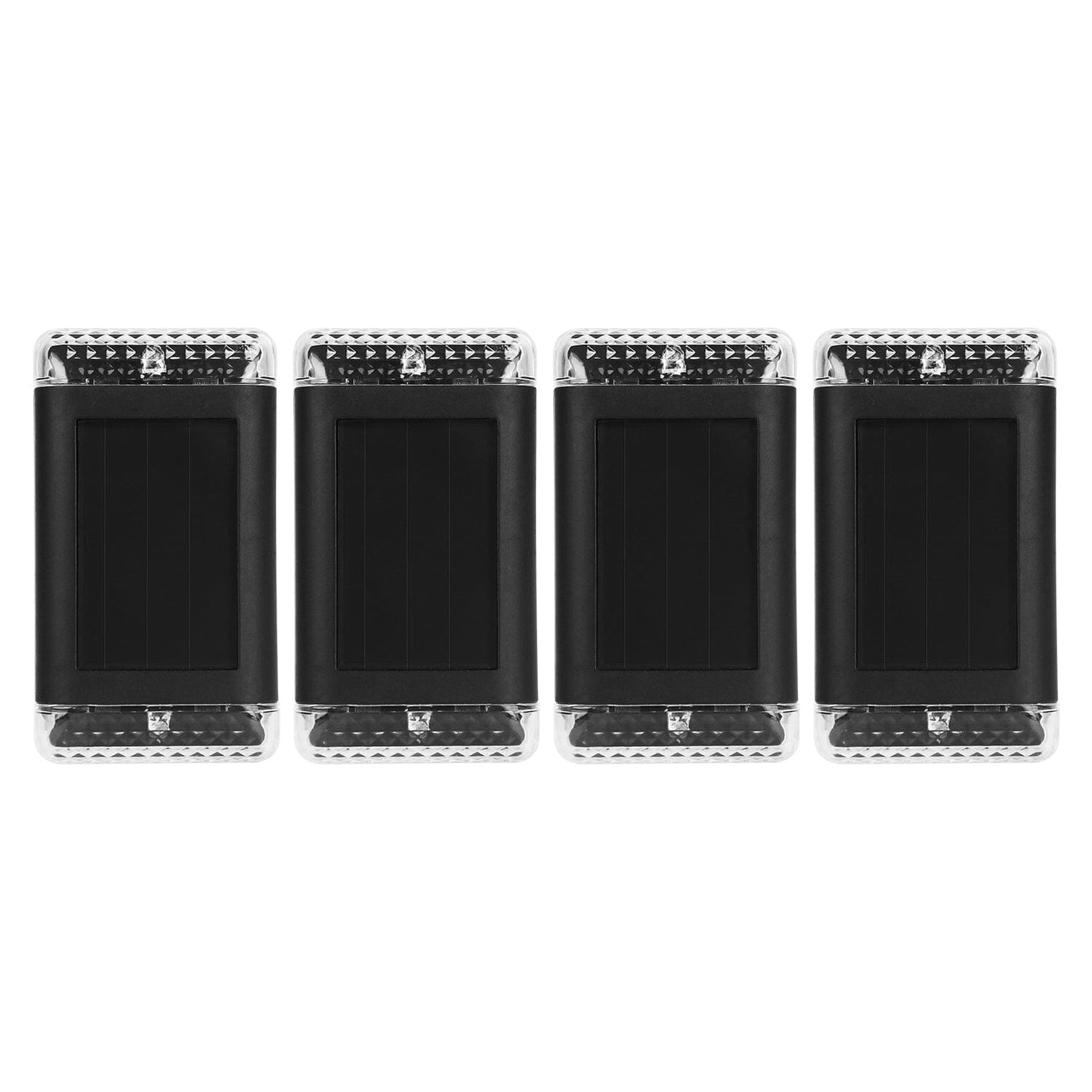 Frendorf | 4er-Pack: Solarbetriebene Wandleuchten IP55 wiederaufladbare optische Sensorslampe