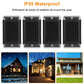 Frendorf | 4er-Pack: Solarbetriebene Wandleuchten IP55 wiederaufladbare optische Sensorslampe