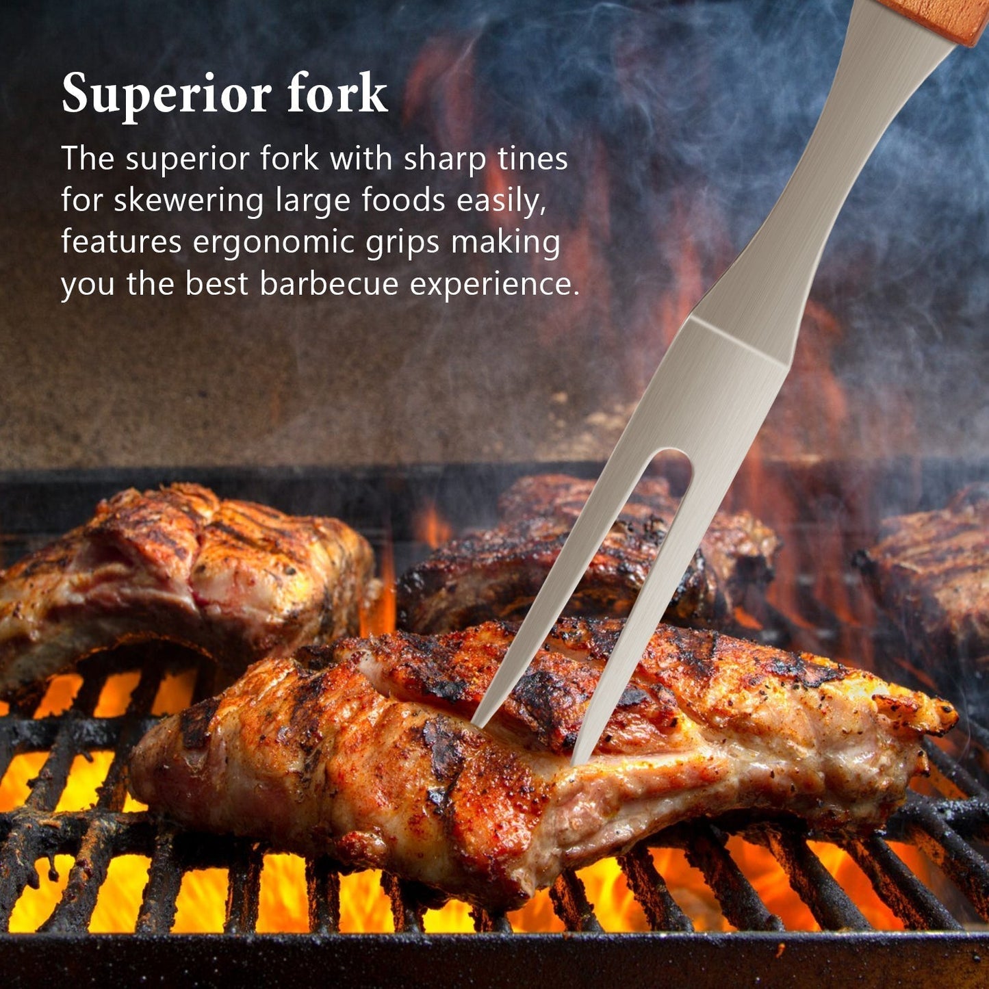 Frendorf | 4er-Pack: Edelstahl BBQ Grillwerkzeug Set