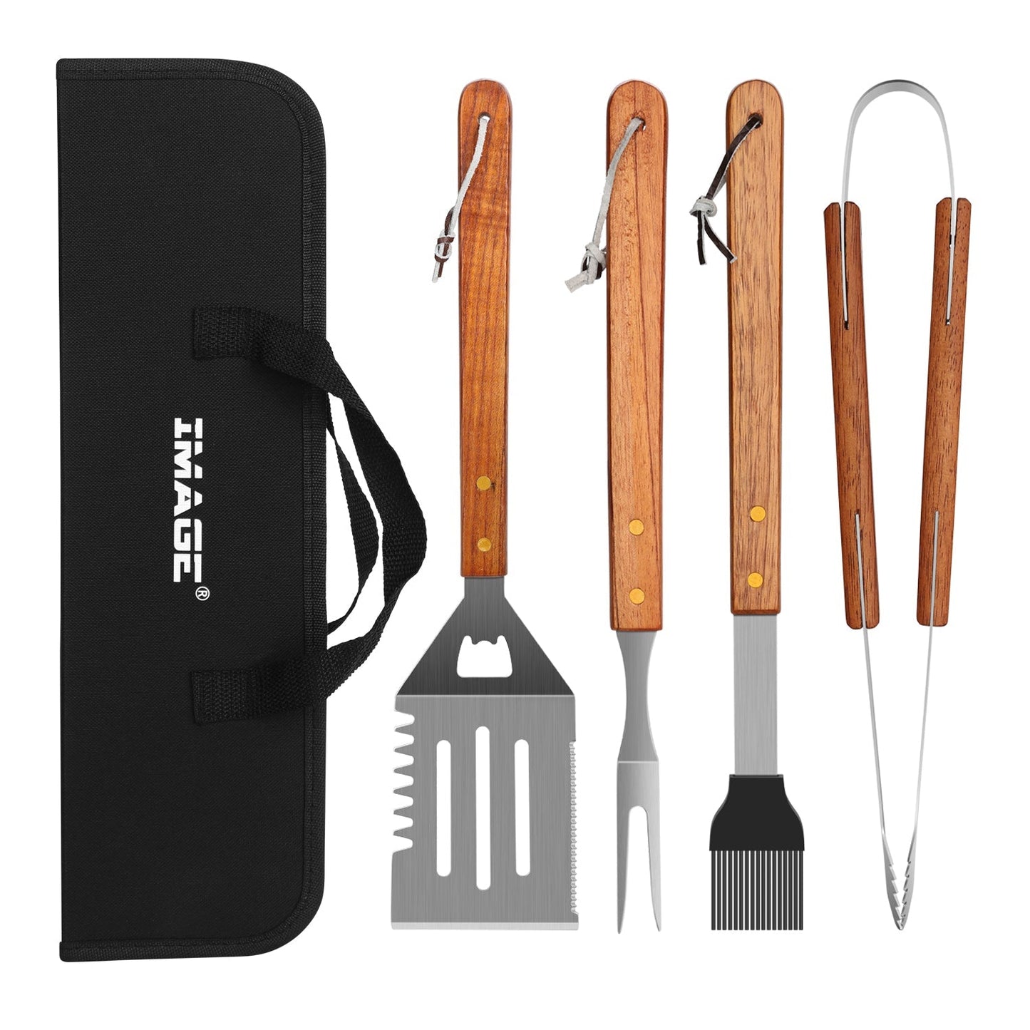 Frendorf | 4er-Pack: Edelstahl BBQ Grillwerkzeug Set