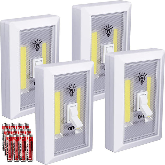 Frendorf | 4er-Pack: Kleben Sie drahtlosen LED-Lichtschalter
