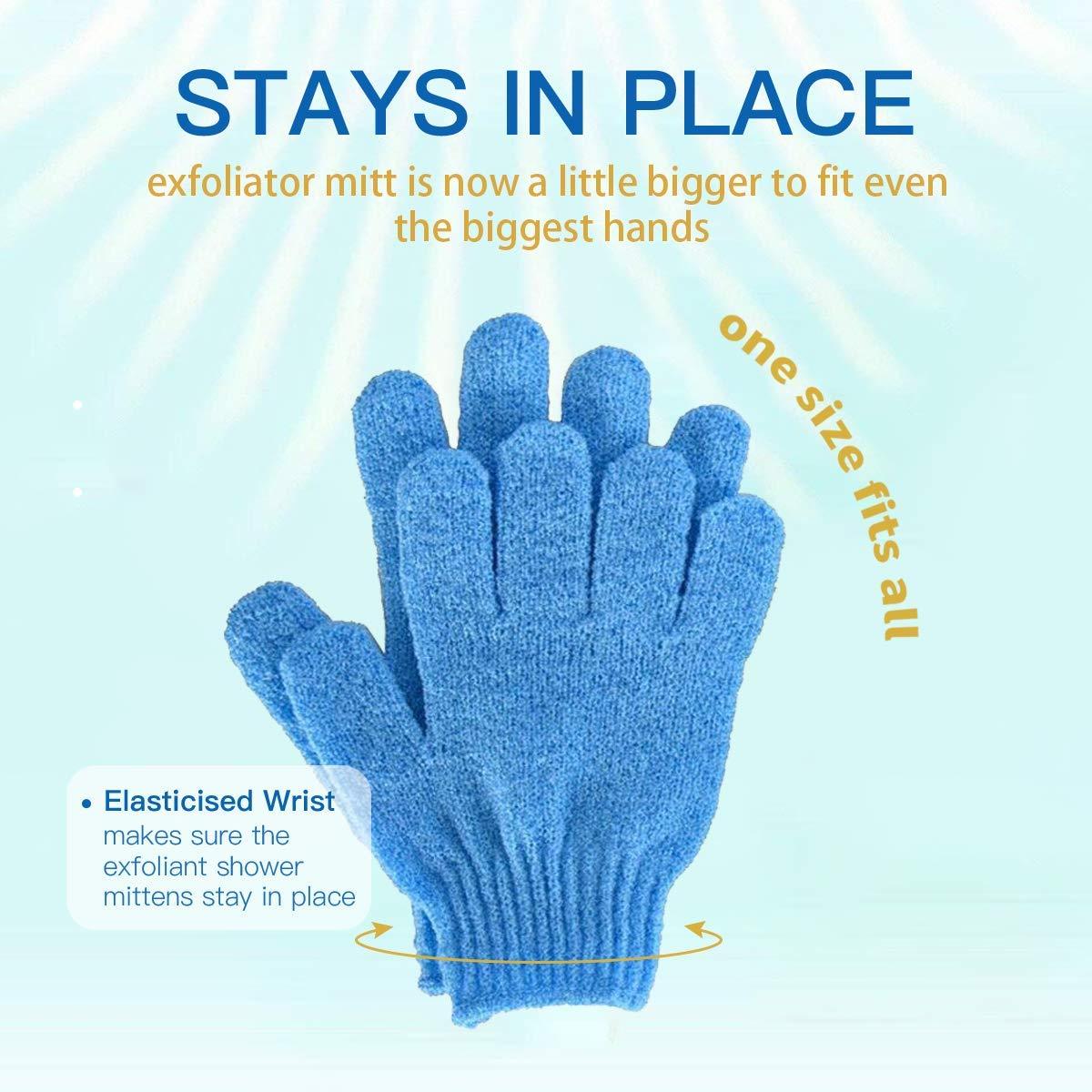 Frendorf | 4-Paar: Peeling-Handschuhe - Premium Scrub Waschhandschuh für Bad oder Dusche