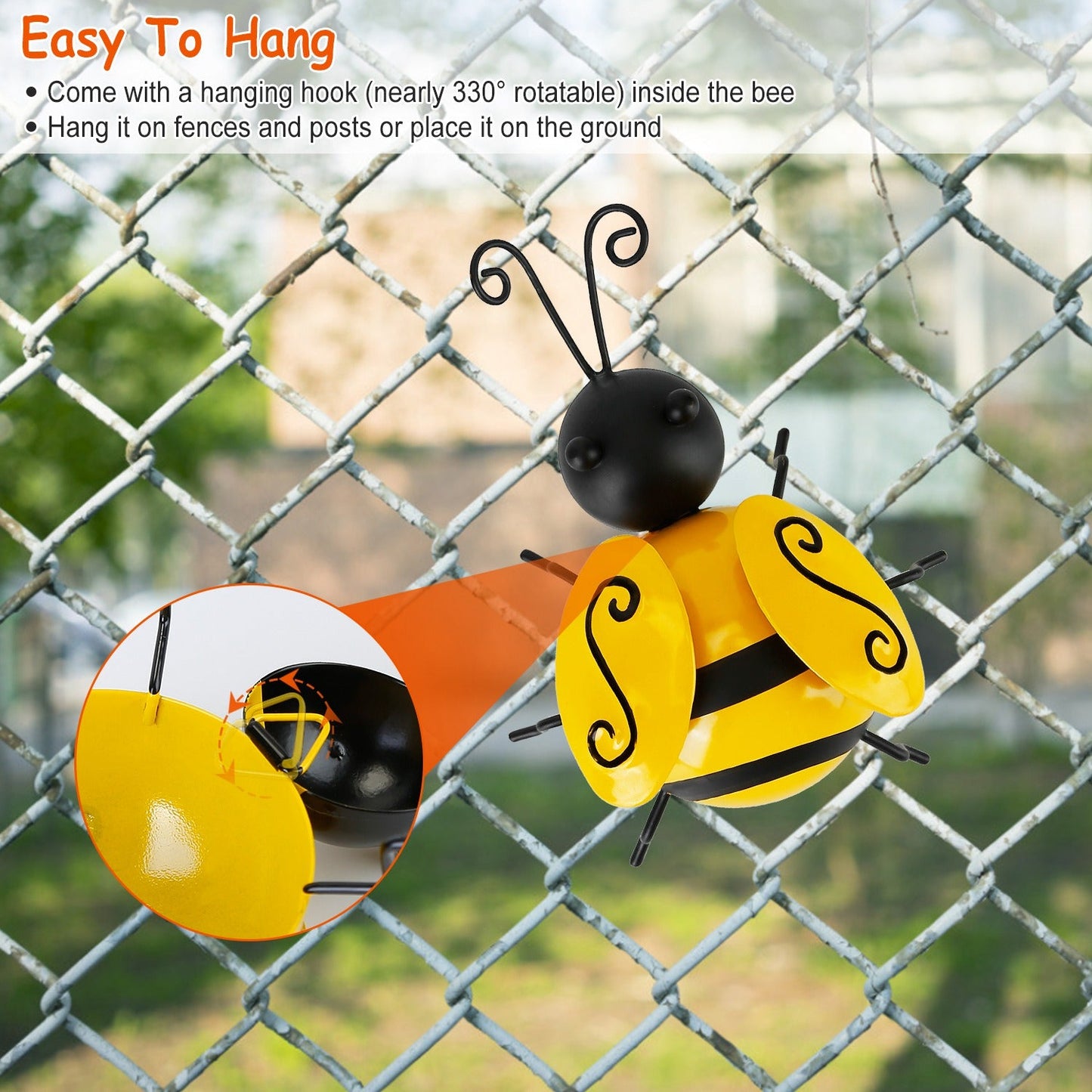 Frendorf | 4-teilig: 3D Bumble Bee Ornament Set