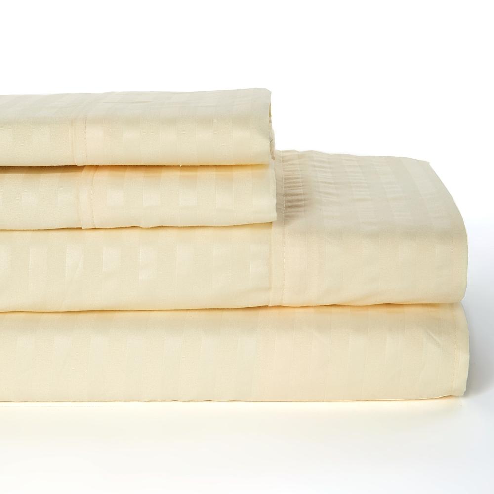 Frendorf | 4-teilige: Lux Decor Kollektion Streifen Bettwäsche Set